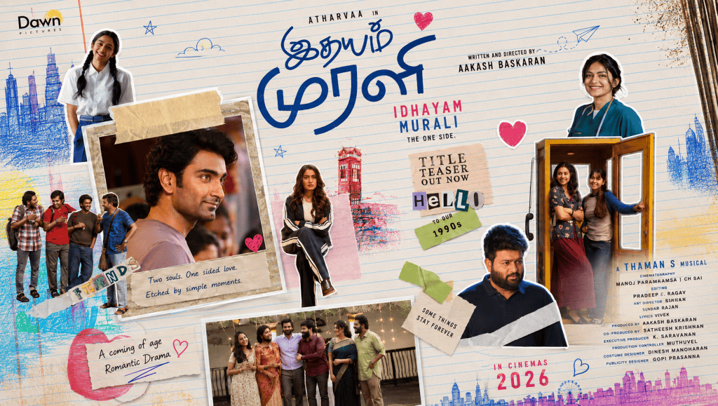 Idhayam Murali (2026) Tamil coming-of-age romantic drama directed by Aakash Baskaran.